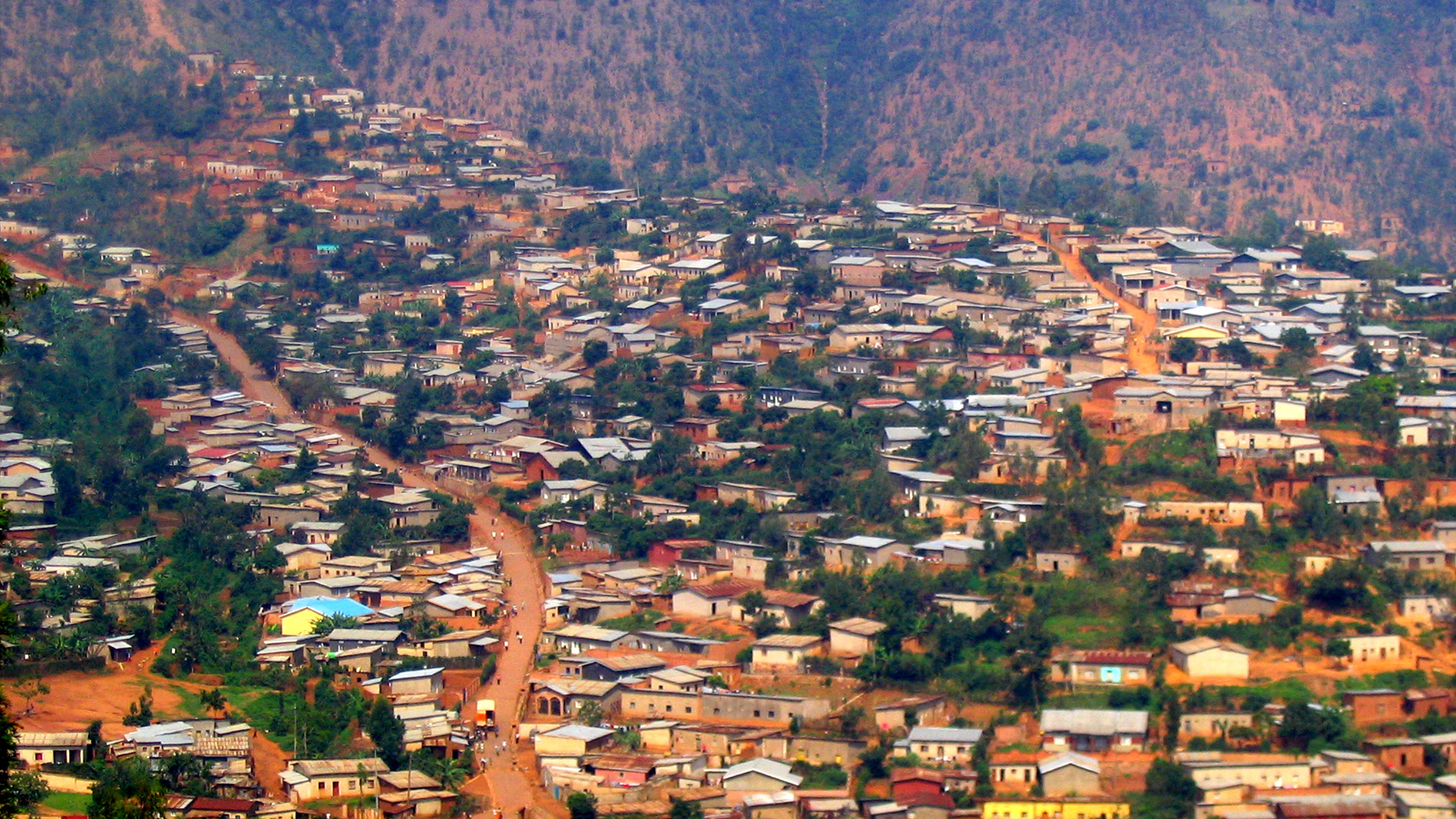Photograph of the city Kigali, Rwanda