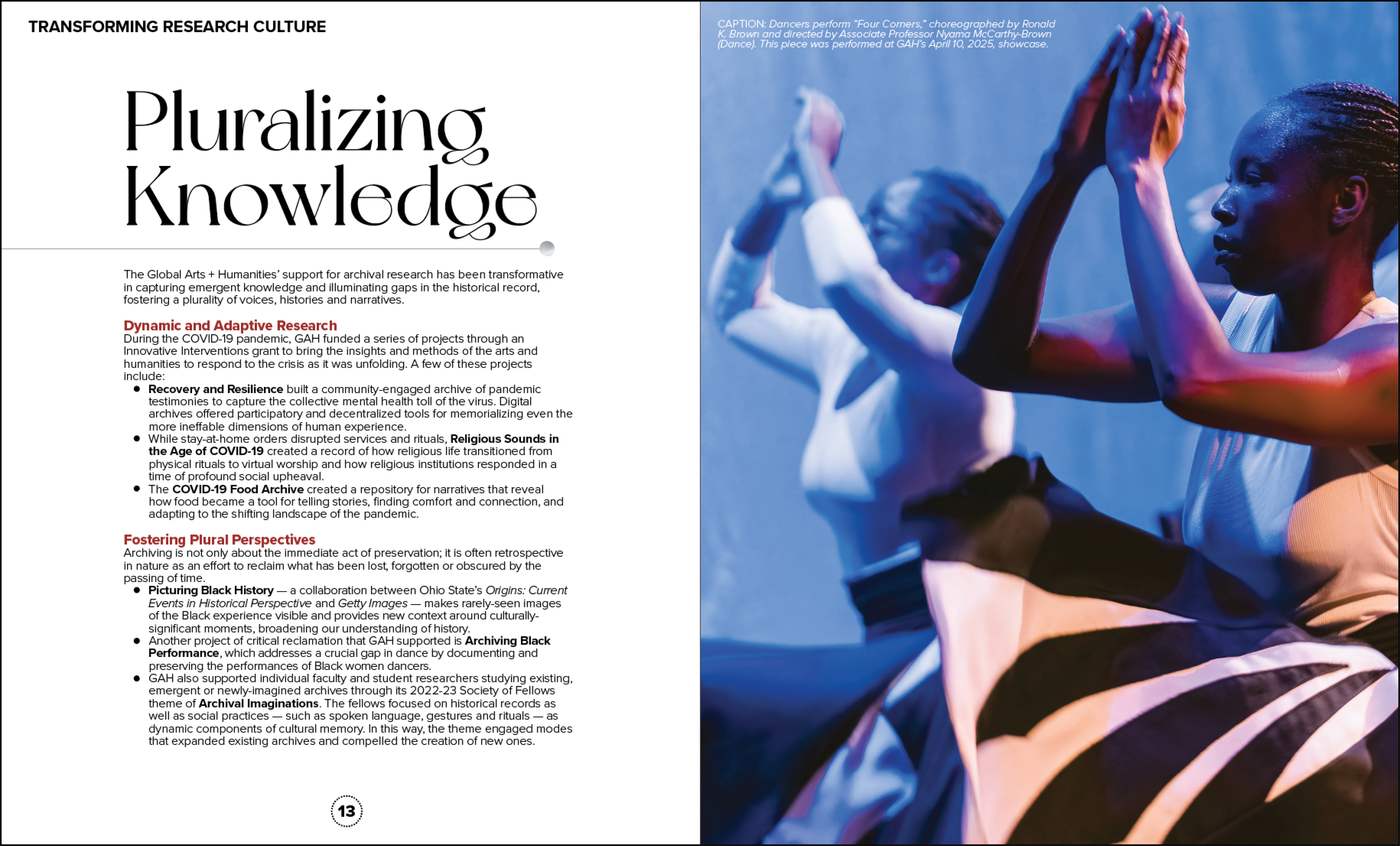 Magazine spread