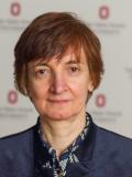 Serious woman with short hair