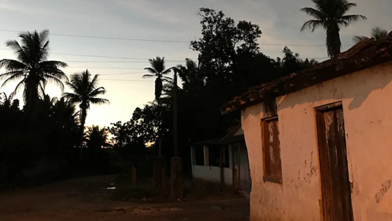 Village at dusk