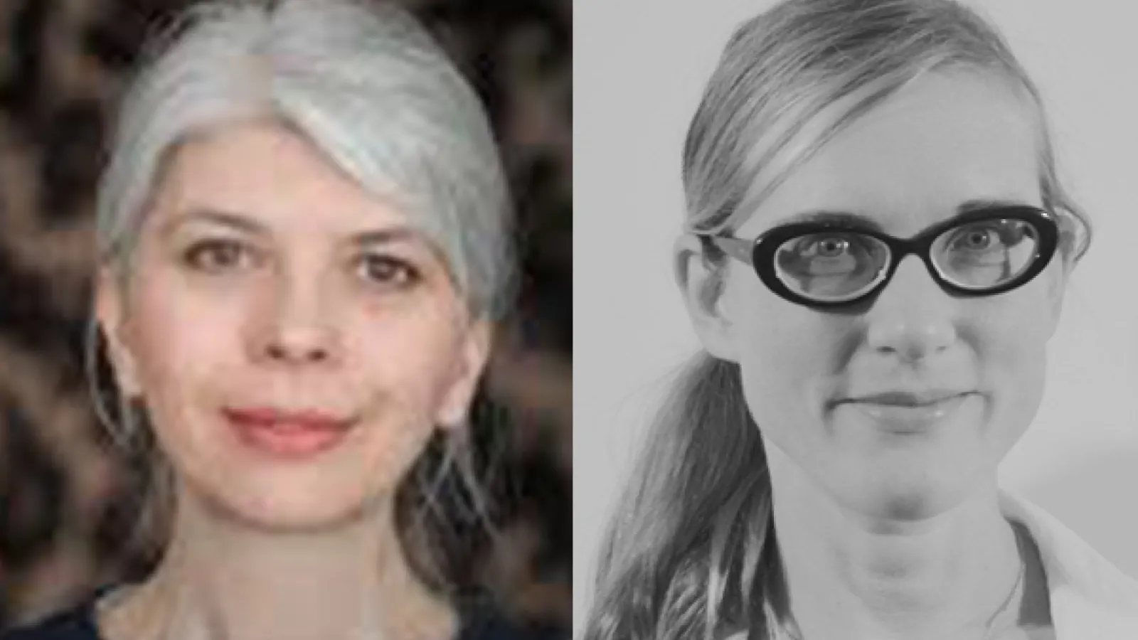 Marica Bodrožić (left) and May Mergenthaler (right)