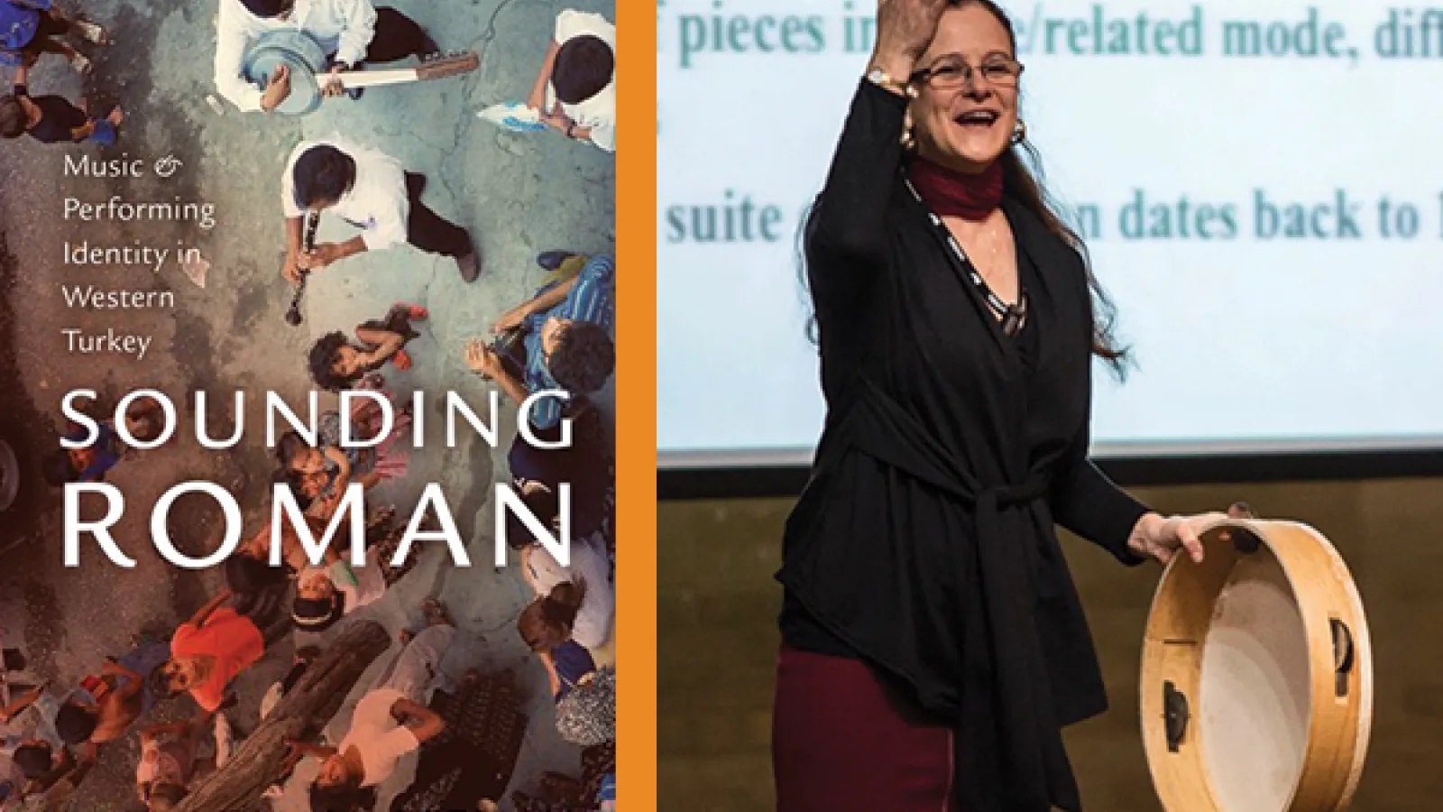 Sounding Roman book cover and photo of author, Sonia Tamar Seeman