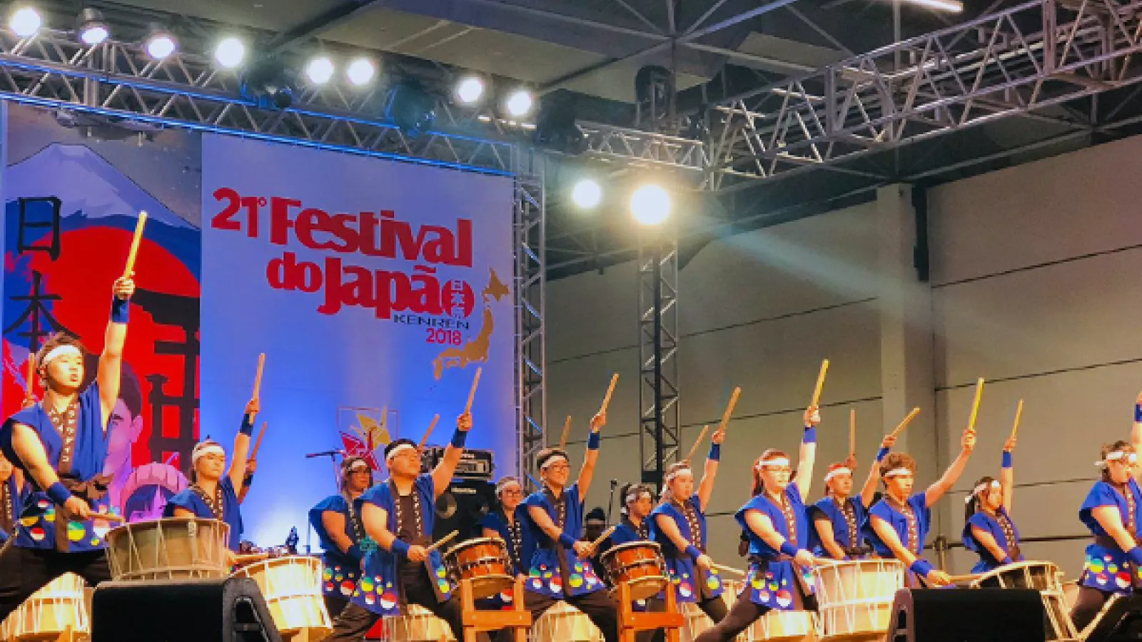Photograph of a drumming performance