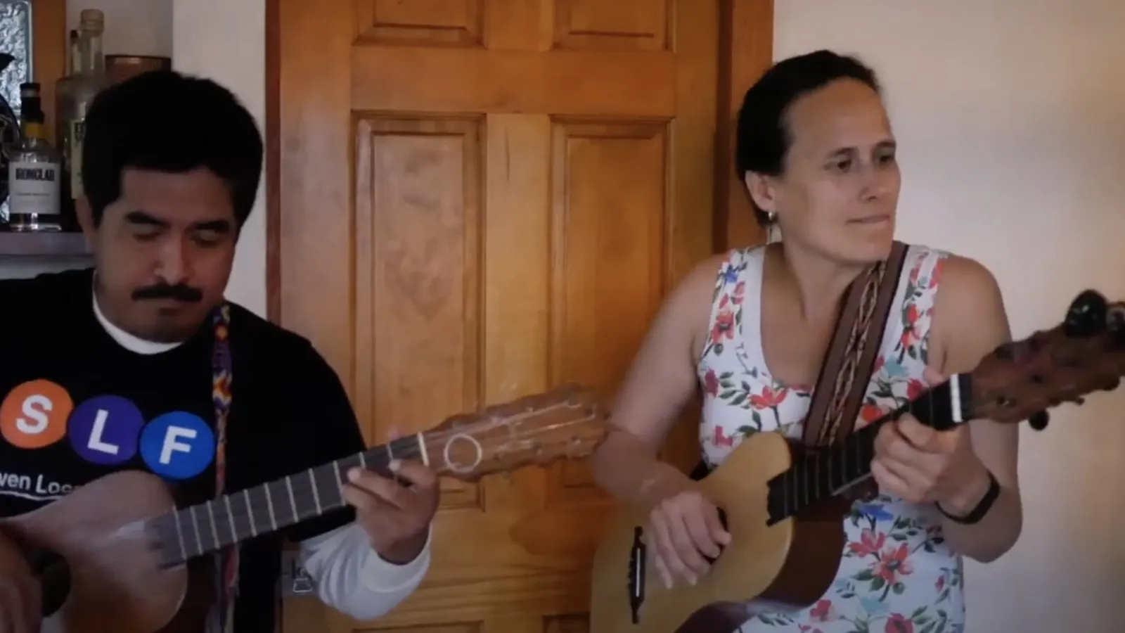 Musicians playing guitar