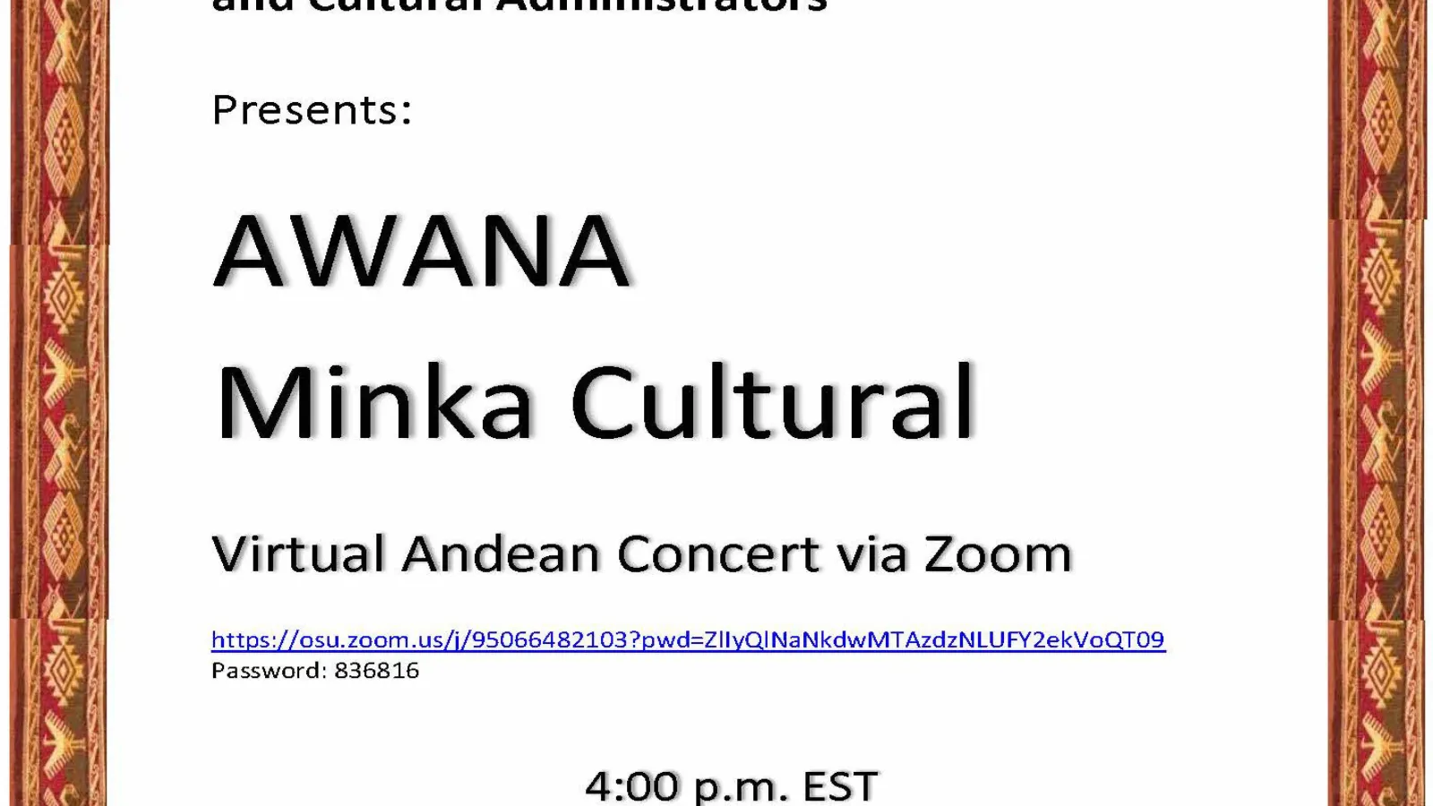 AWANA virtual concert poster