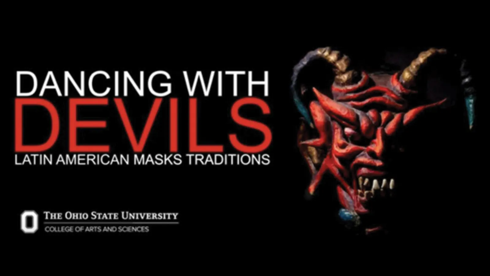 Event poster with Devil mask