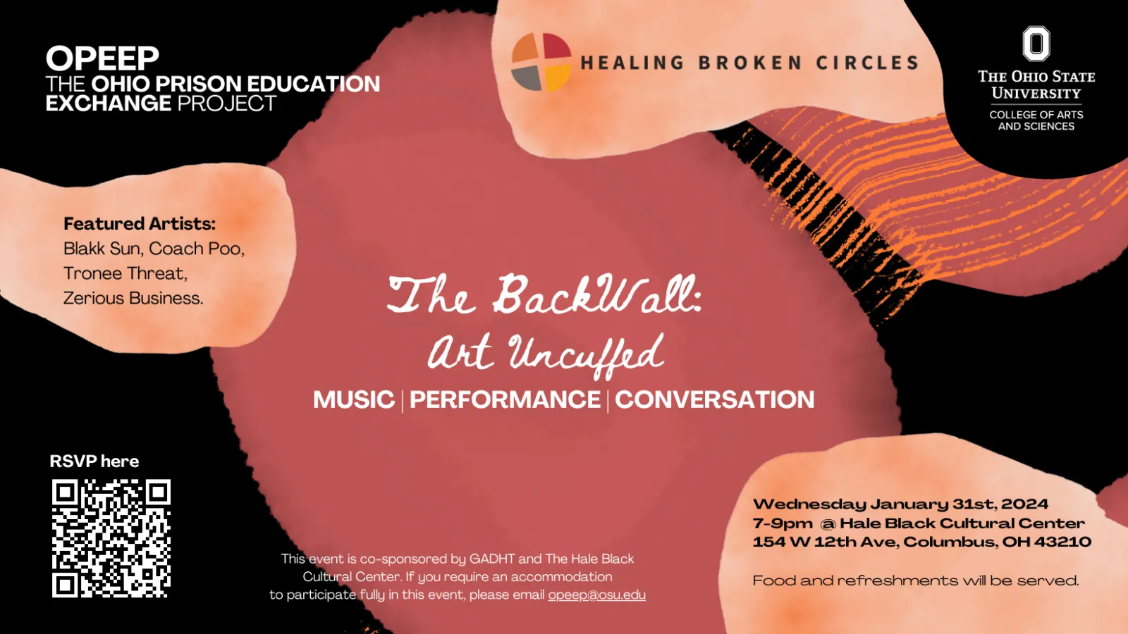 Poster for The BackWall: Art Uncuffed (MUSIC | PERFORMANCE | CONVERSATION)