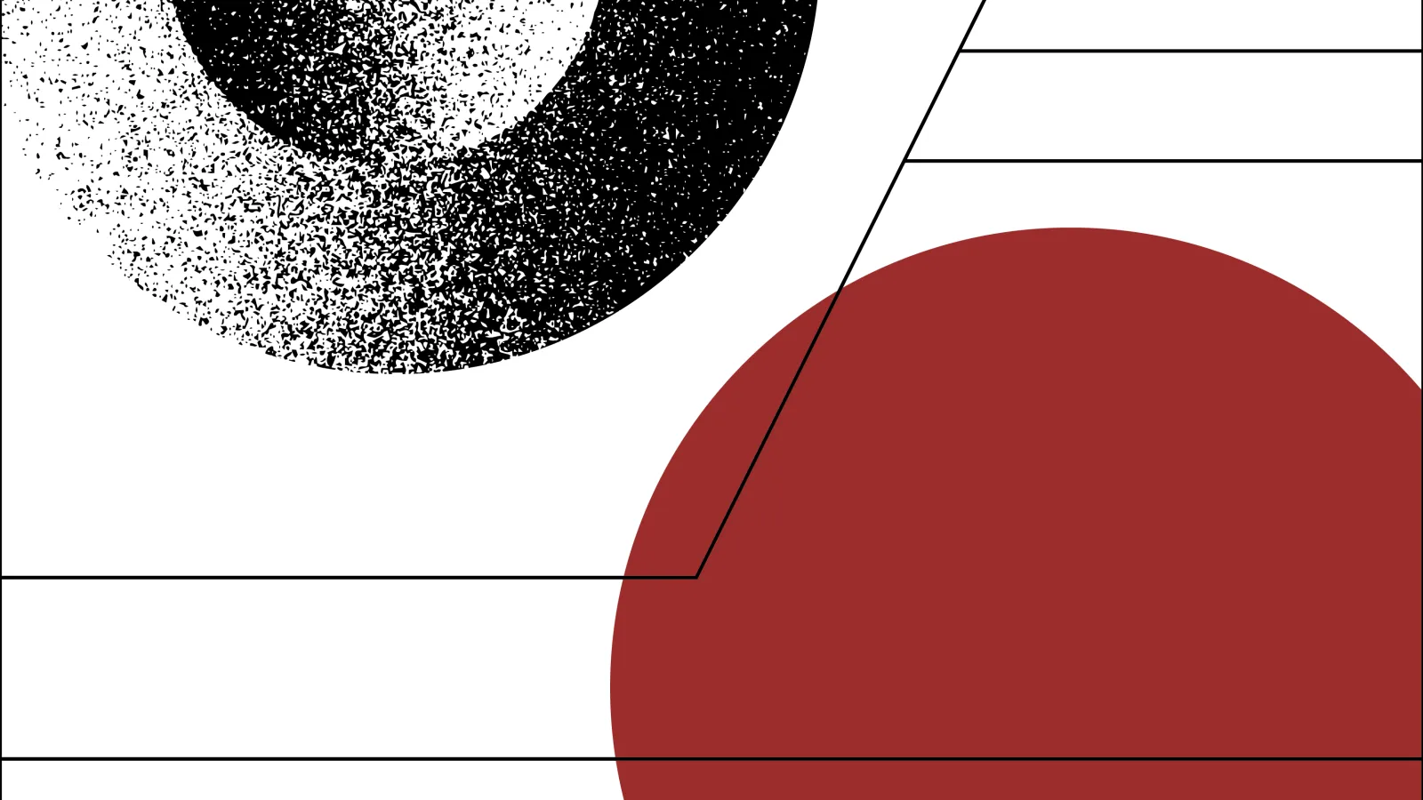 Decorating graphic with red and grey circles and black lines