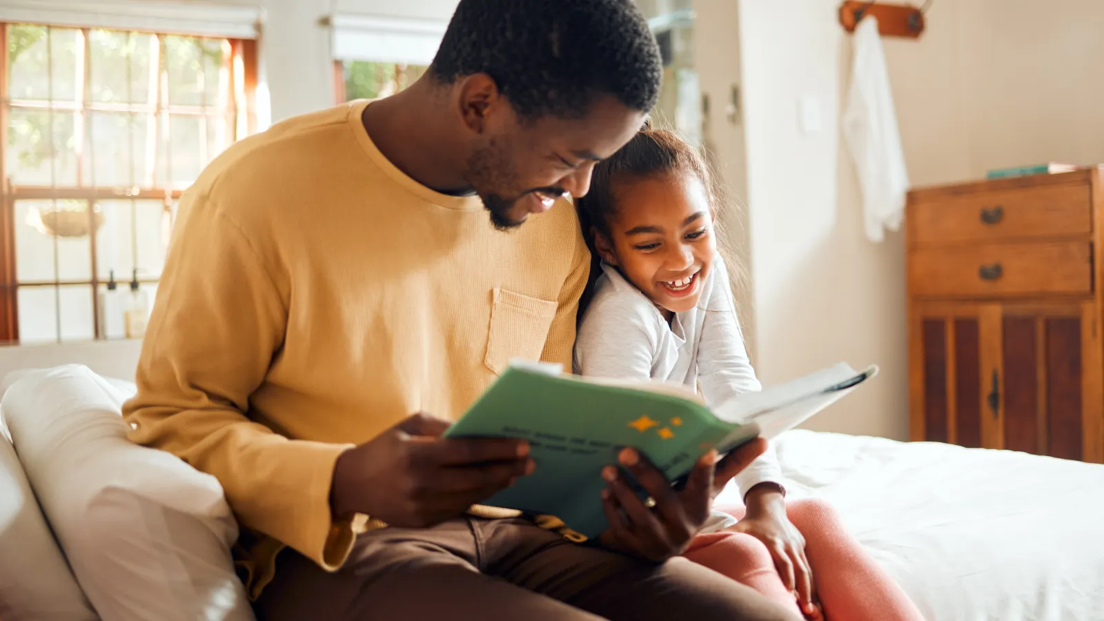 Family reading together