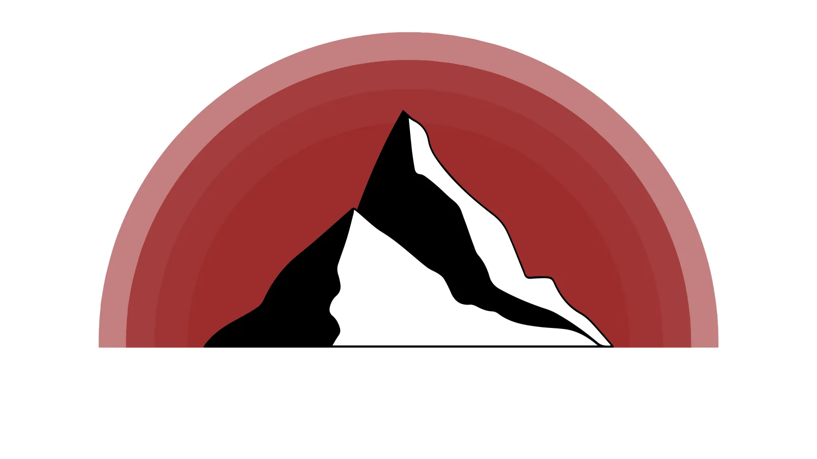 Illustration of glacier with red halo 