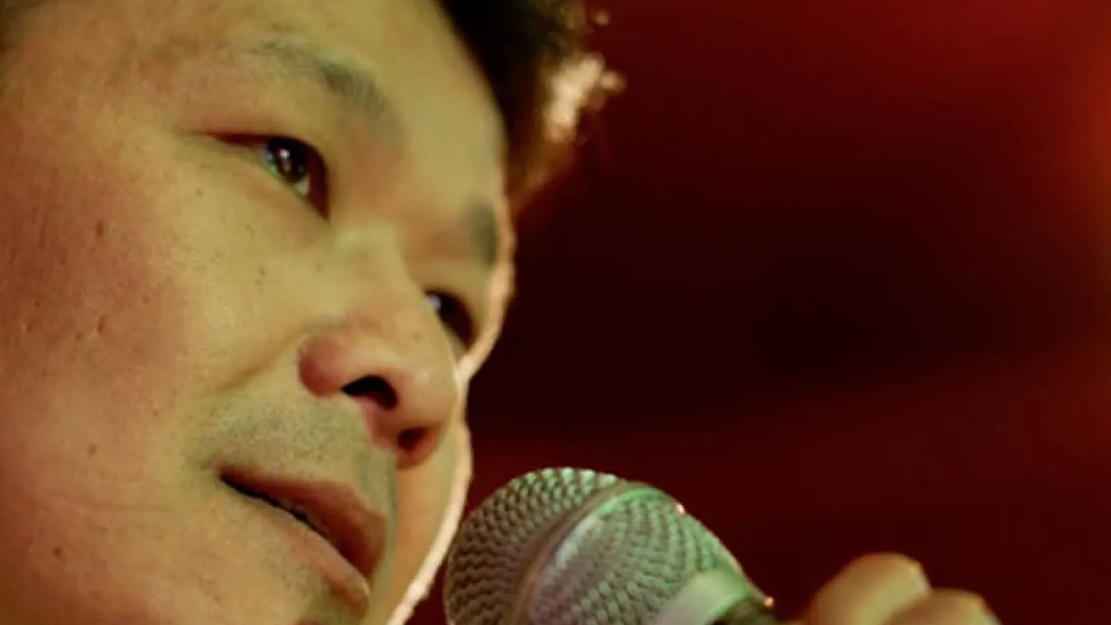 Man with microphone