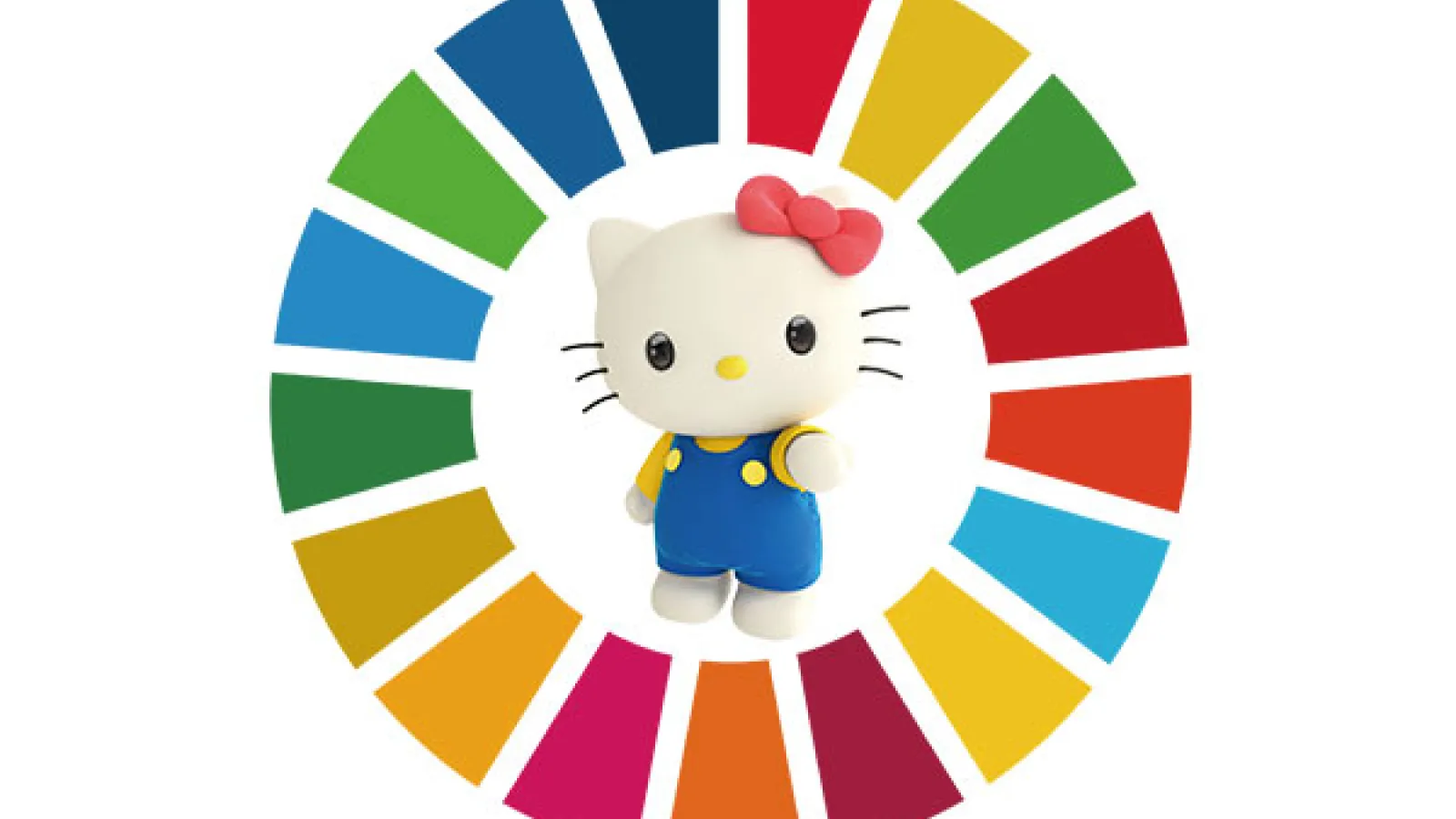 Hello Kitty in center of colorful circle