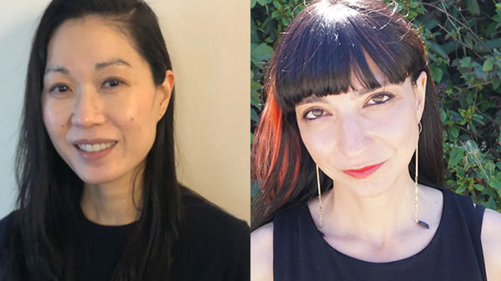 Side by side photos of two women