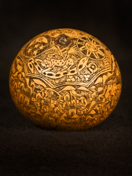 Photograph of etched ball