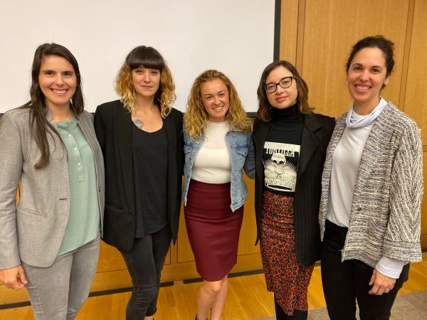 Photograph of panelists with event coordinator, Associate Professor Paloma Martinez Cruz (SPPO)