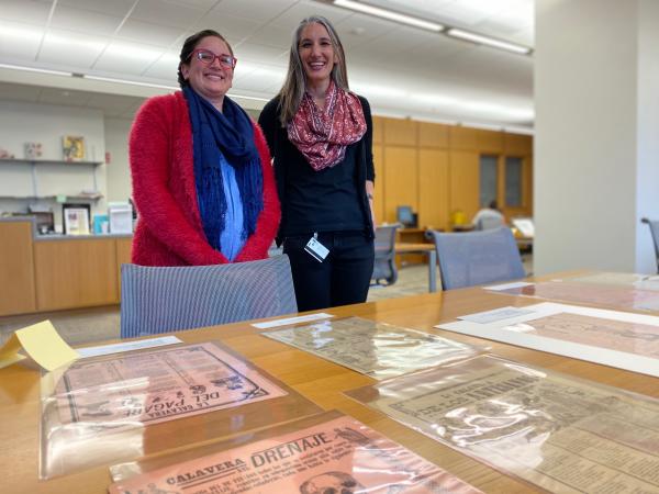 Photograph of the comics exhibit curators