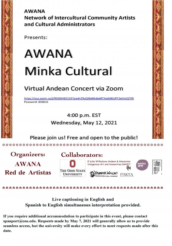 AWANA virtual concert flier