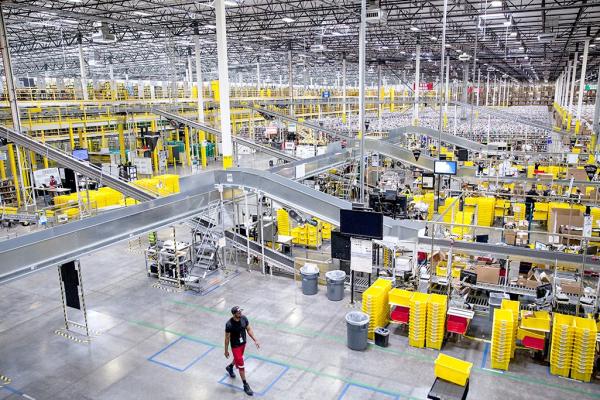 Photograph of Amazon warehouse