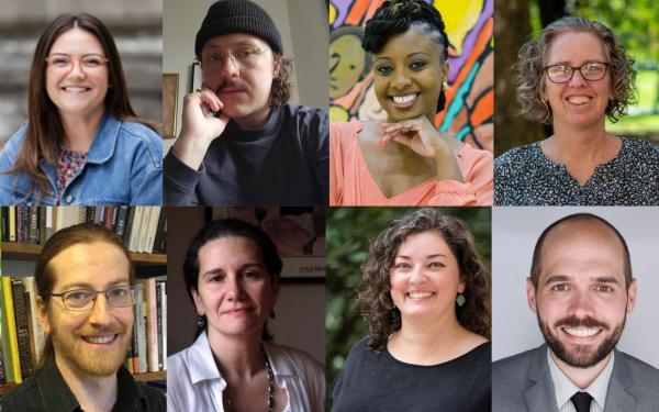 Eight portraits tiled 