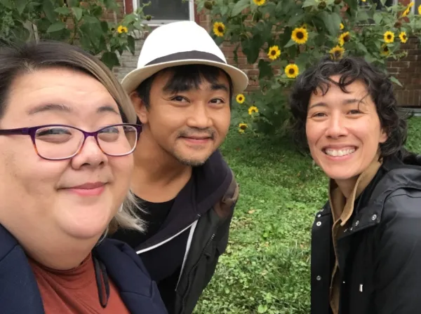 Filmmaker with producers