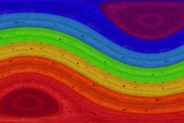 Abstract colors in waves