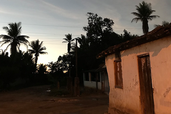 Village at dusk