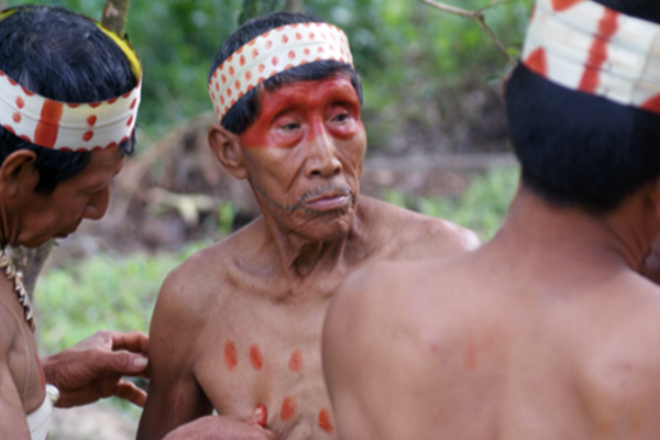 Members of the Amazonian Matses community