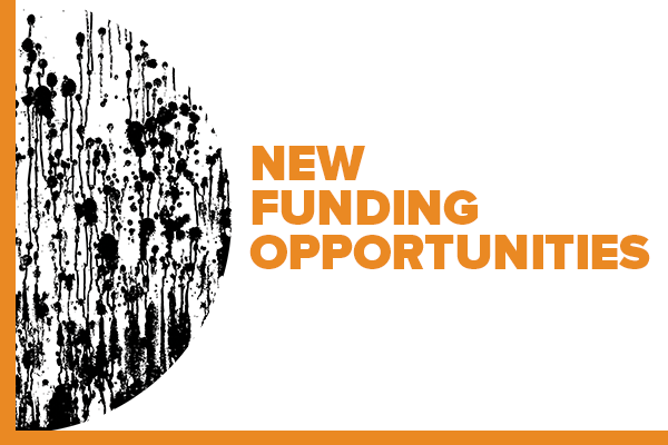 Illustration with text: New Funding Opportuntities