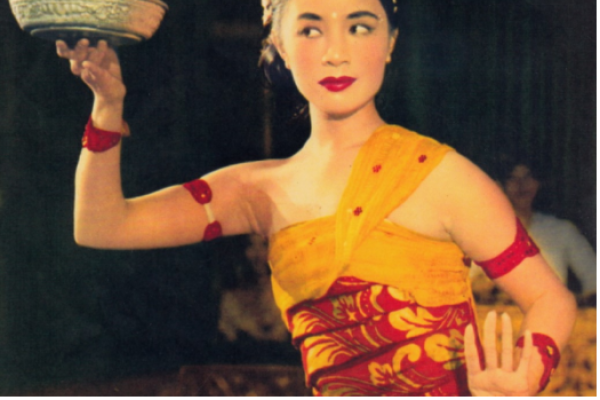 Image of Woman in Traditional Indonesian Dress Dancing