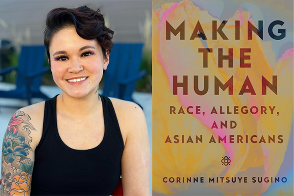 author photo and book cover