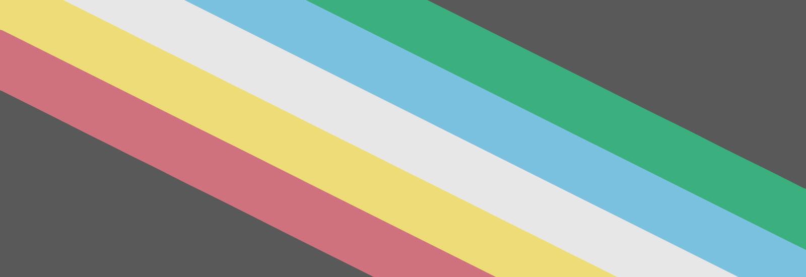 Flag design with multicolor diagonal stripes