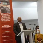 Speaker addressing audience