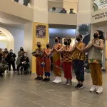 Dancers standing together after the performance
